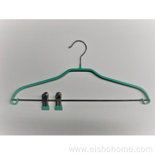 EISHO  PVC Coating Metal Hanger With Clips